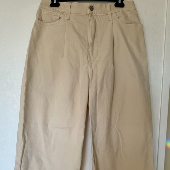 Banana Republic Cream High-Rise Wide-Leg Cropped Jean - Picture 2 of 5